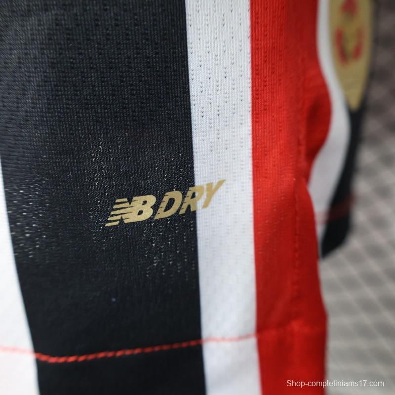 Player Version 25/26 Sao Paulo Home Jersey With Full Sponsors