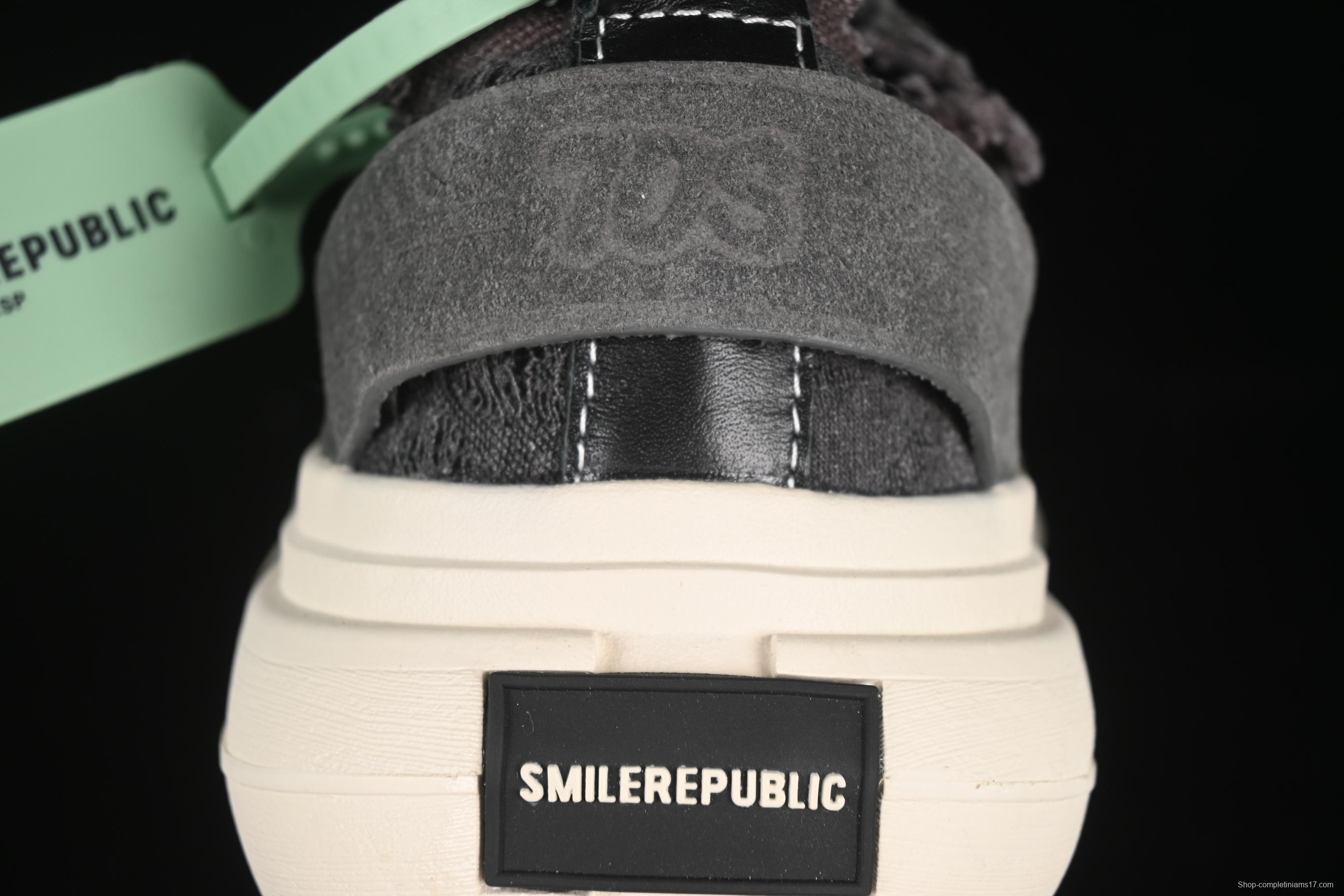 SMILEREPUBLIC INCEPTION Gray Fringe 70s Low-Top Canvas Casual Shoes - G.D4