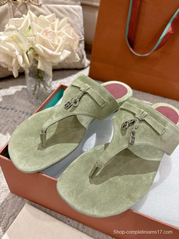 2025 Slippers LP Light Green Suede Casual LY00250