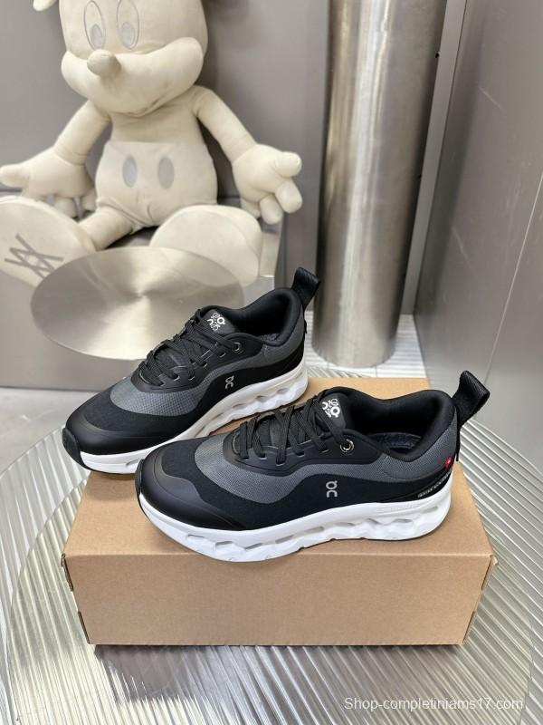 2025 Unisex Loewe Black Grey Leather Mesh Sneakers