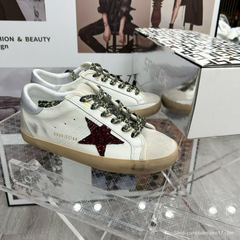 2025 Unisex GGDB White Red Leather Sneakers 63534