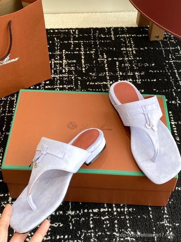 2025 Women Le Parmentier Lavender Suede Slippers KFY00280