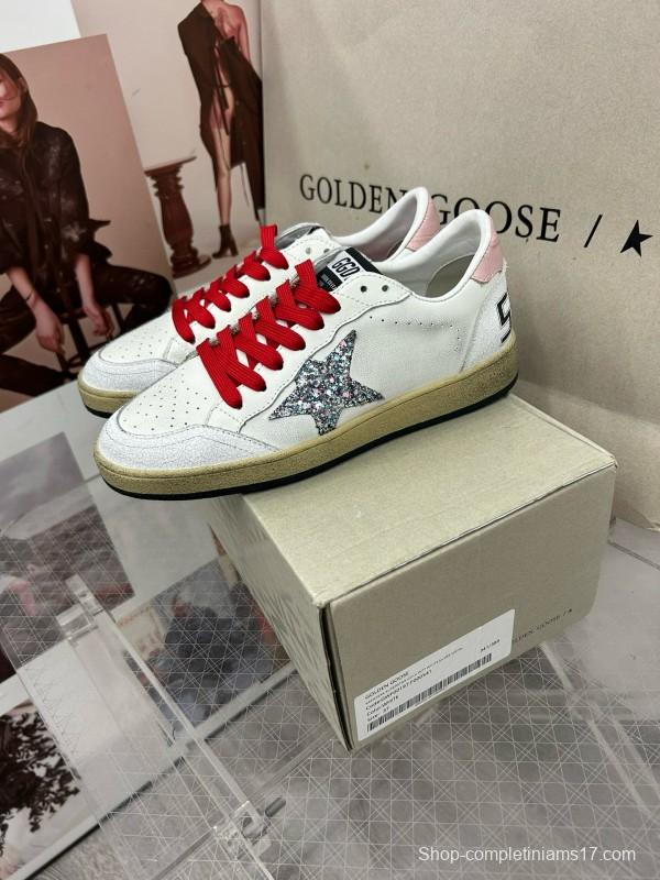 2024 Unisex GGDB White Pink Red Leather Suede Sneakers MJ00260