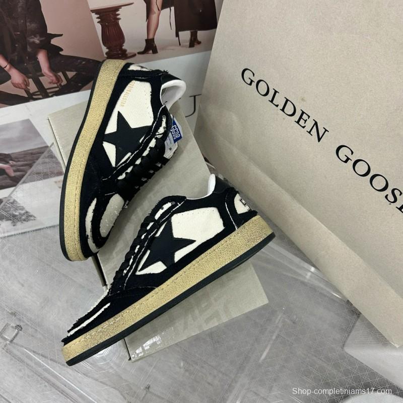2024 Unisex GGDB Black White Canvas Leather Low Top Sneakers MJ00260