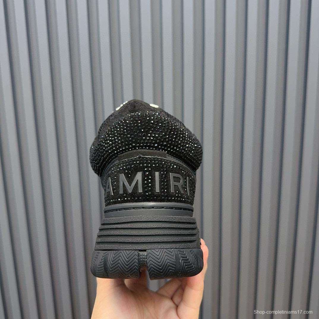 2024 Unisex Amiri Black Leather Sneakers MJ00410