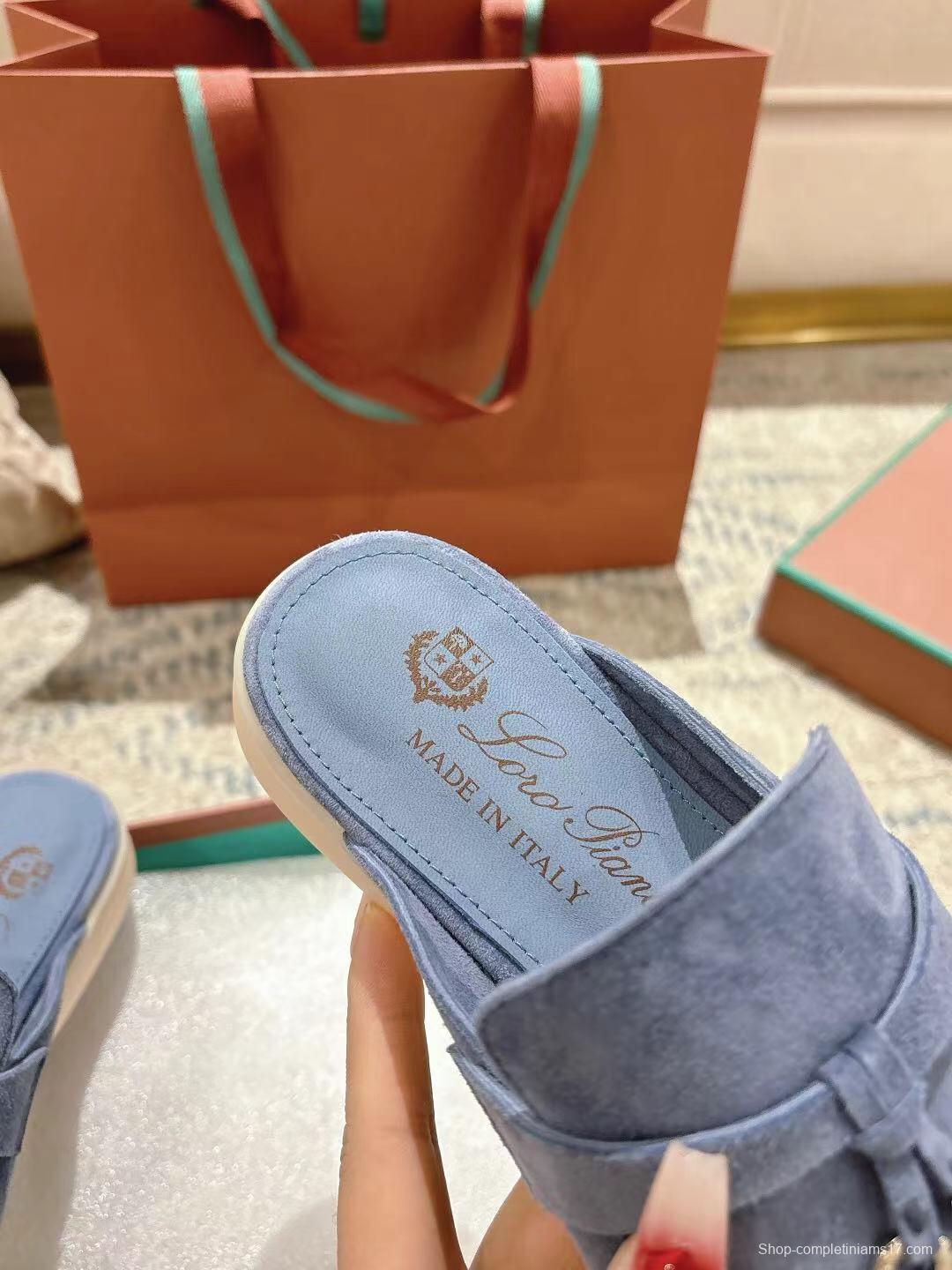 2025 Women LP Blue Suede Slippers LY00260