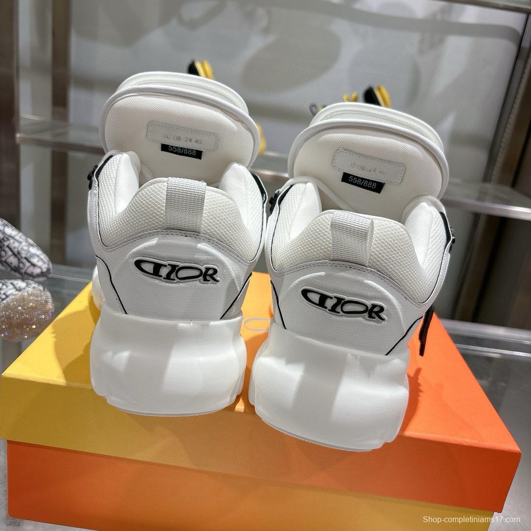 2024 Unisex Dior White Leather Sneakers MJ00380