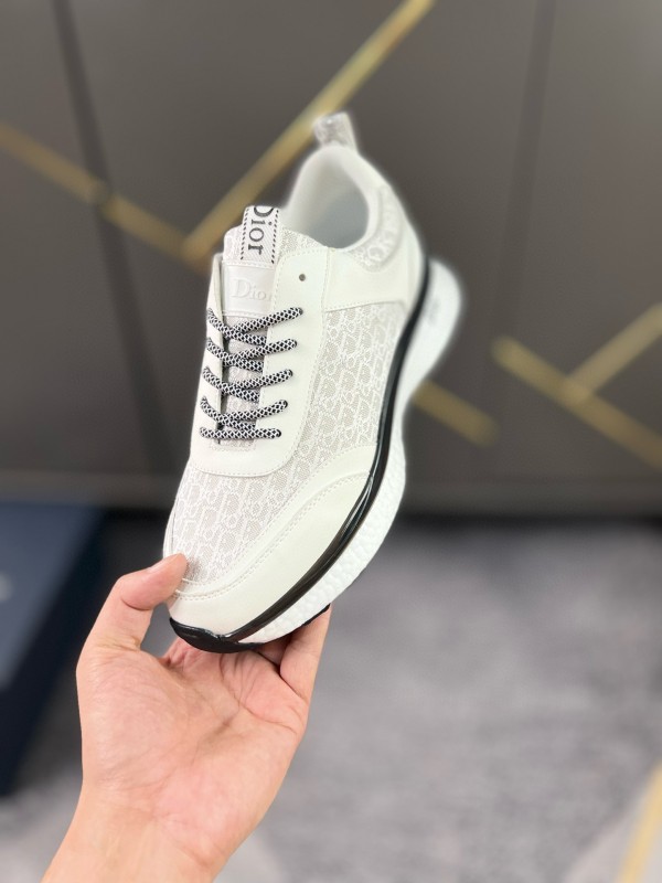 2024 Unisex Dior White Mesh Leather Casual Sneakers MJ00270