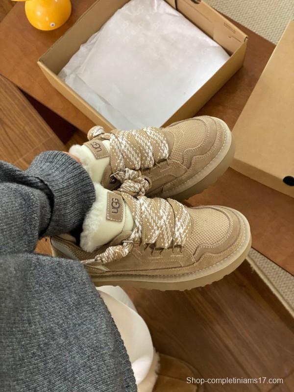 2024 Women UGG Beige Suede Textile Casual Shoes MJ00290
