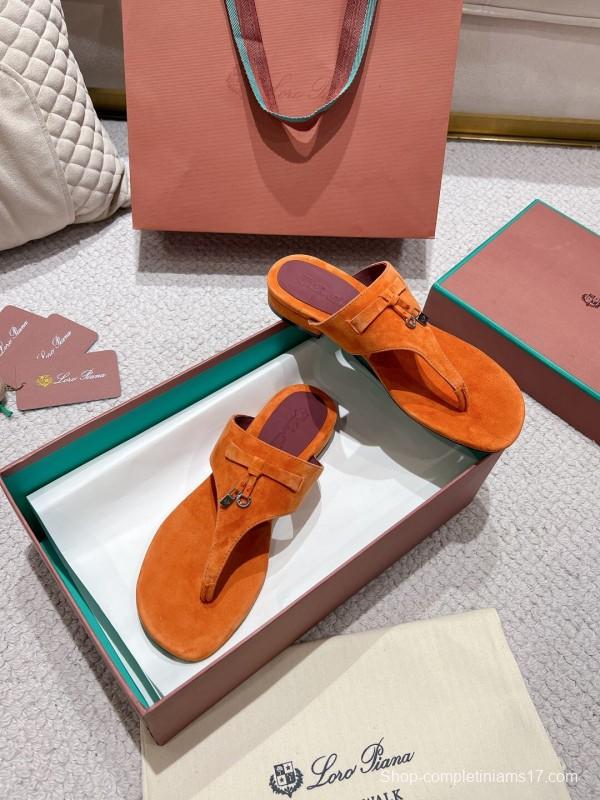 2025 Slippers LP Orange Suede Slippers LY00250