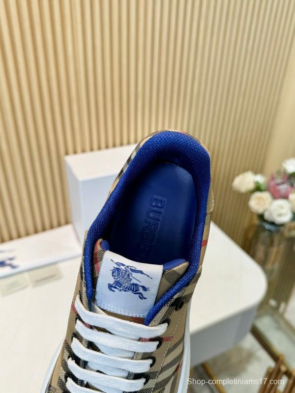 2024 Unisex Burberry Beige Black Cotton Casual Shoes MJ00320