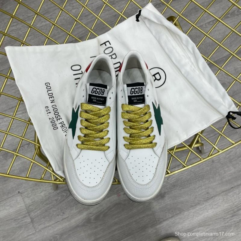 2024 Unisex GGDB White Green Red Leather Suede Low Top Sneakers MJ00260