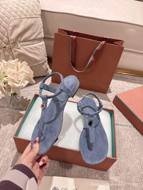 2025 Women LP Blue Suede Slippers LY00250