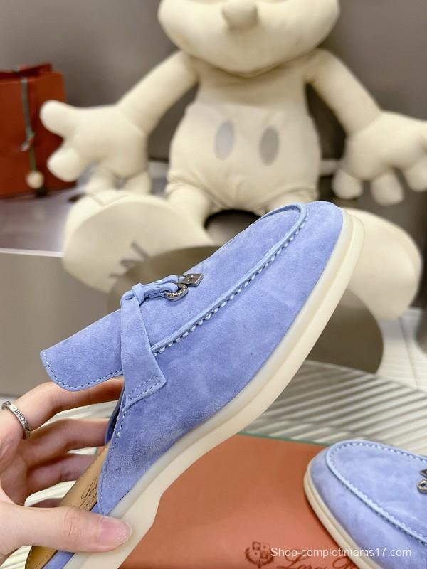2024 Slippers LP Blue Suede Loafers