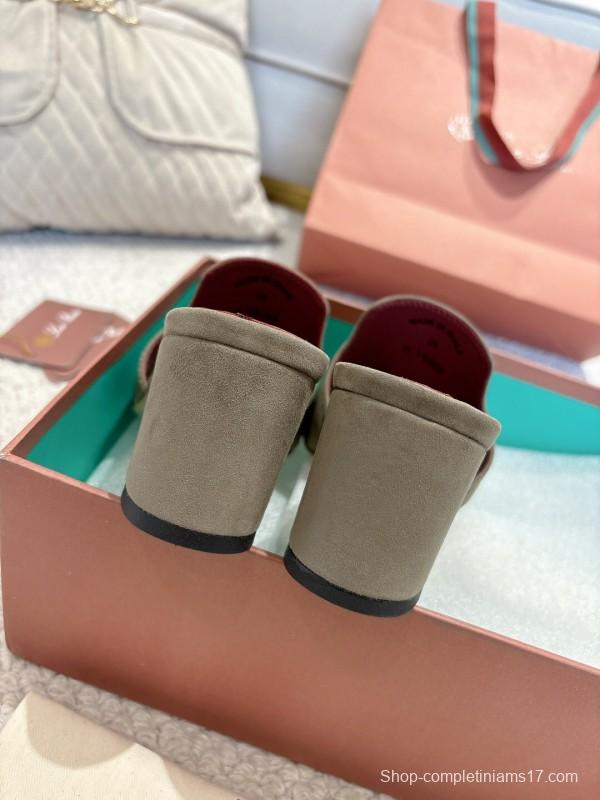2025 Women LP Grey Suede Sandals