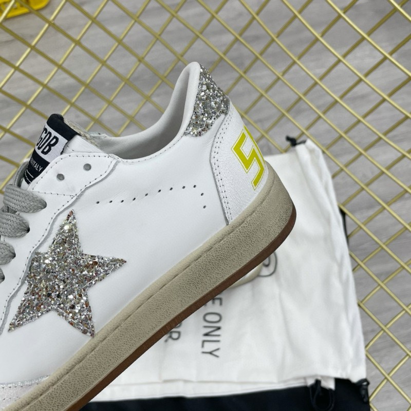 2024 Unisex GGDB White Silver Leather Sneakers MJ00260