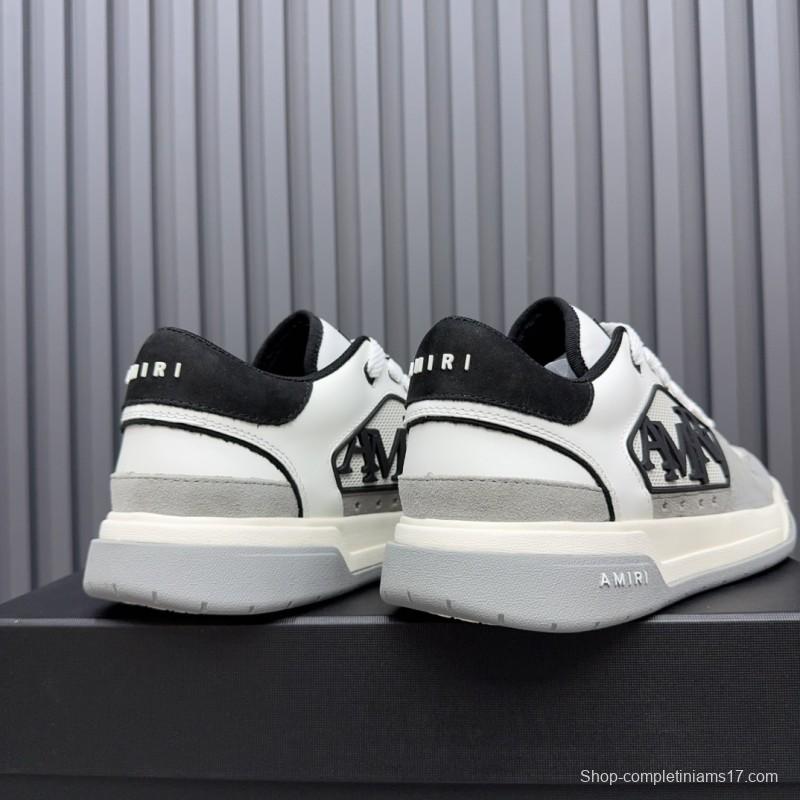 2025 Unisex Amiri White Black Suede Leather Sneakers MJ00360