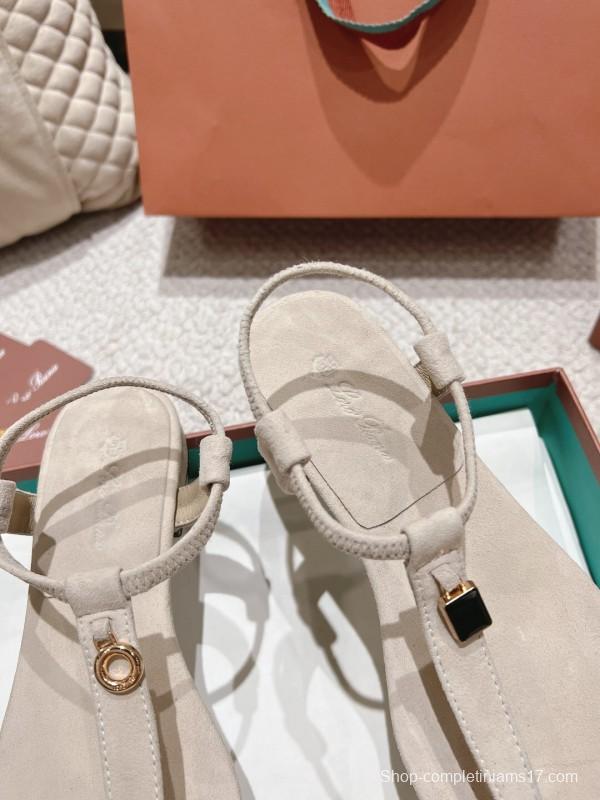 2025 Women LP Beige Suede Slippers LY00325