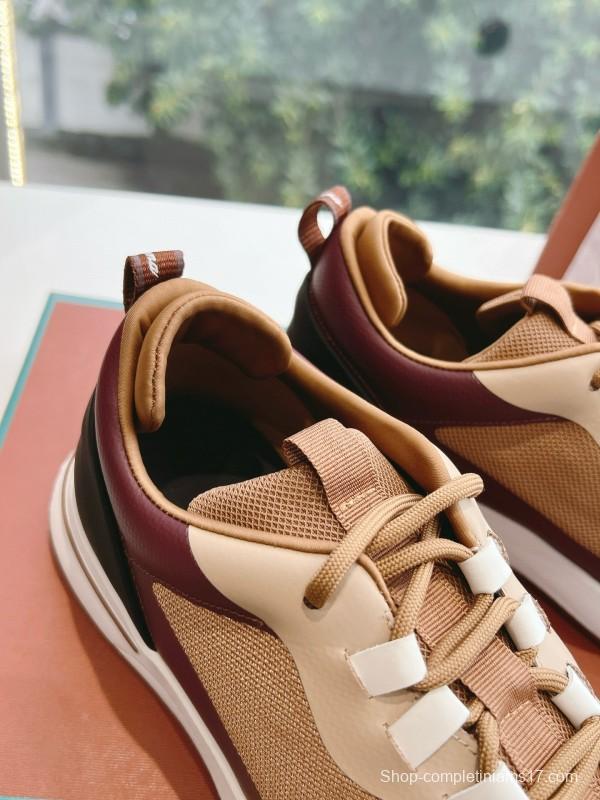 2024 Unisex Le Parmentier Brown Beige Knit Sneakers Top Version MJ00340