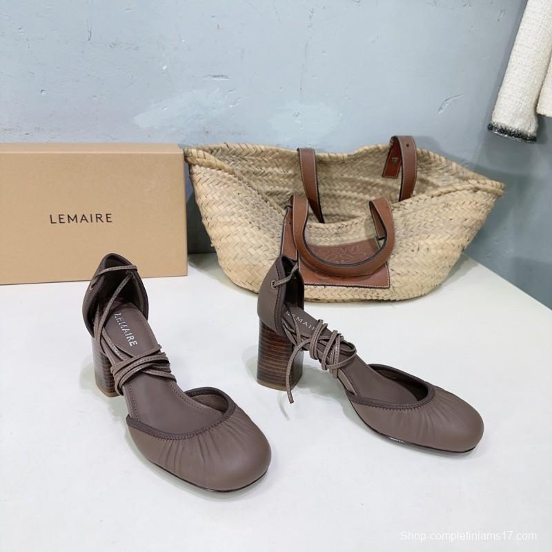 2025 Women LEMAIRE Brown Leather Mary Jane