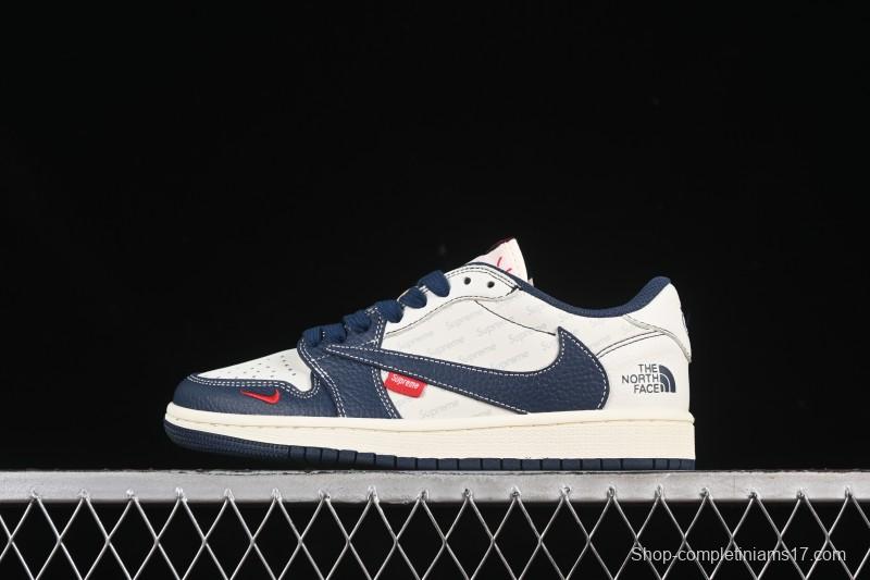 Nike Travis Scott x Fragment Design x Air Jordan 1 Low OG SP AJ1 Low Top Casual Sneakers - XZ5749-009