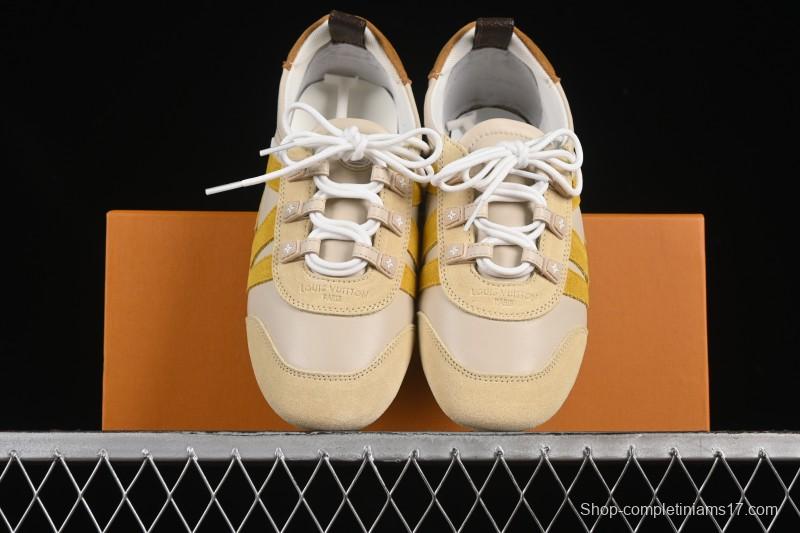 Louis Vuitton Sneakerina Round Toe Lace-Up Ballet Style Flat Training Shoes