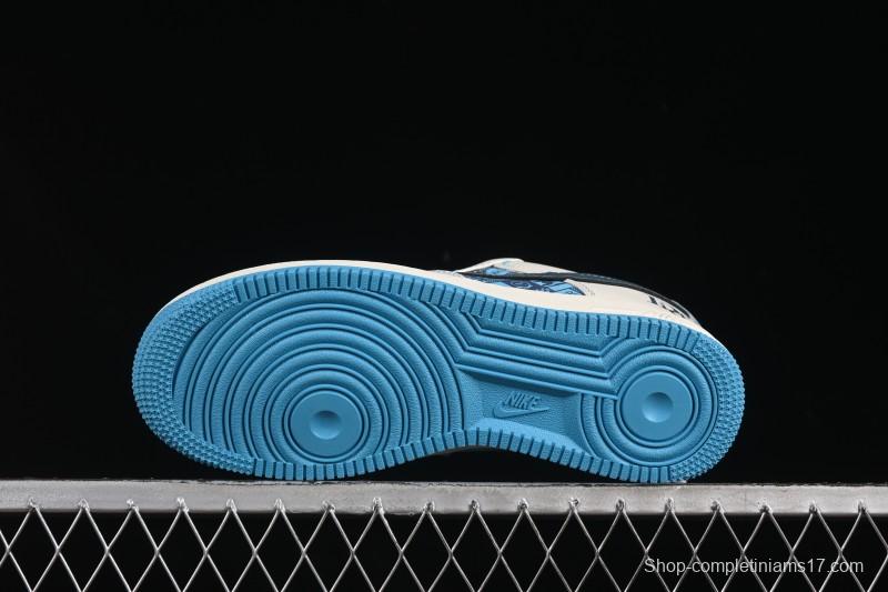 Nike Air Force 1 '07 Low Dior Collaboration Stone Blue Low-Top Casual Sneakers - KK1988-088