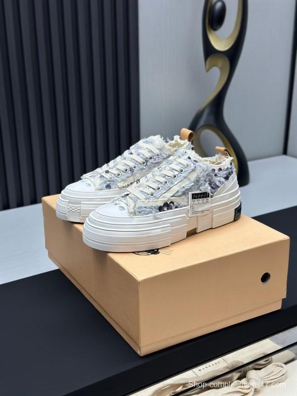 2025 Unisex XVESSEL White Canvas Plimsolls Vulcanization AS00260