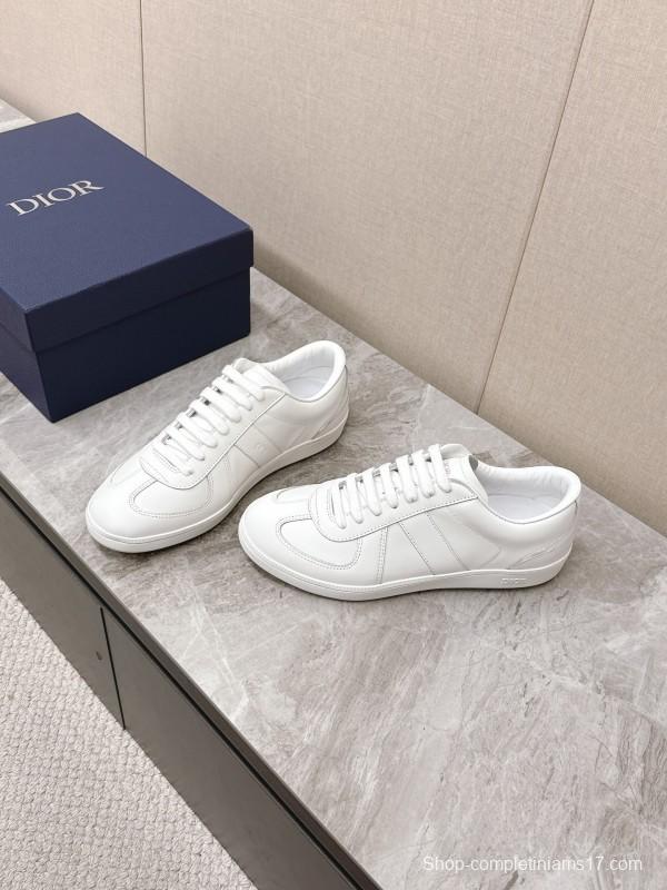 2025 Unisex Dior Black White Grey Leather Suede Sneakers Matchpoint KFY00300