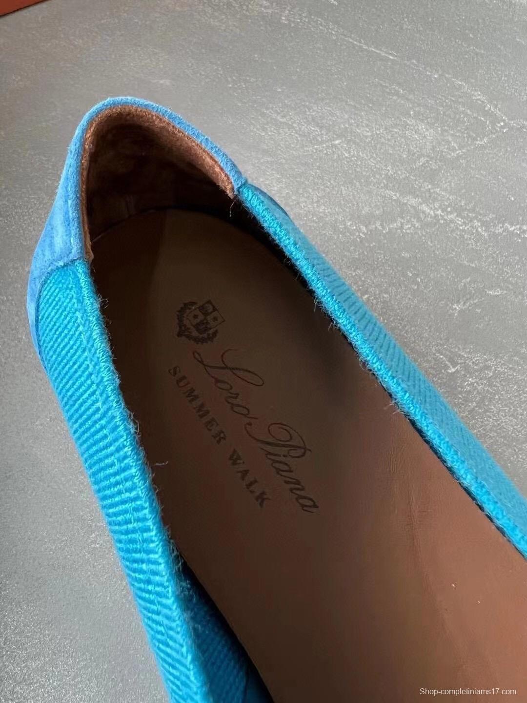 2025 Unisex Le Parmentier Blue Wool Blend Loafers AS00280