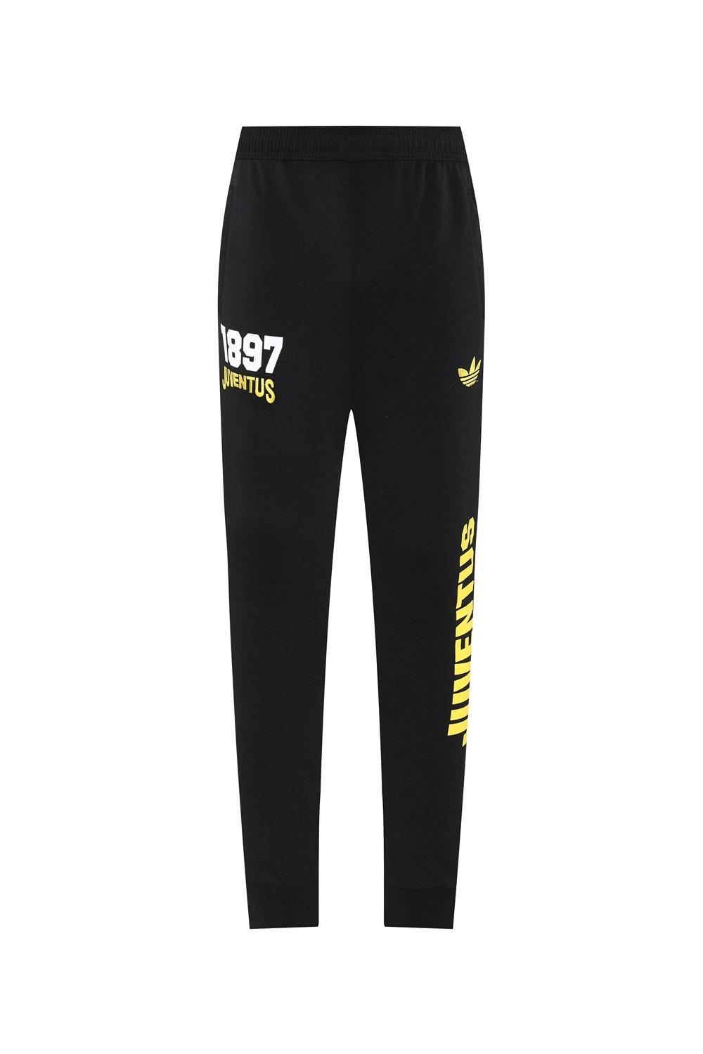 25/26 Juventus Black Hoodie Full Zipper Jacket + Long Pants