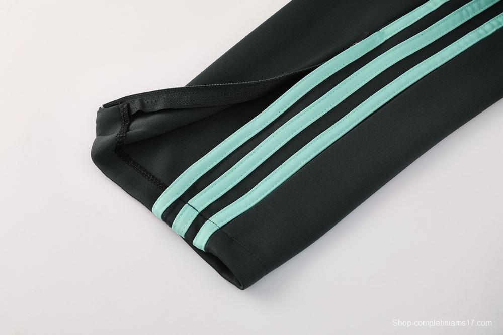 2025 Adidas Dark Grey Full Zipper Jacket +Long Pants