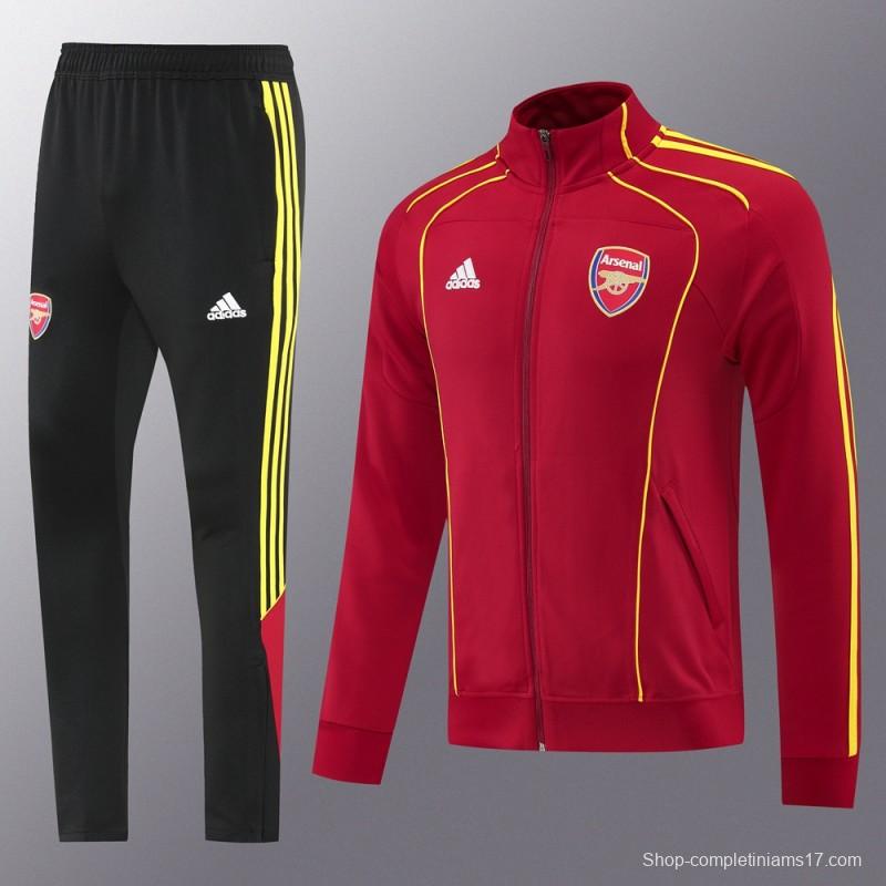 25/26 Arsenal Red Full Zipper Jacket +Long Pants