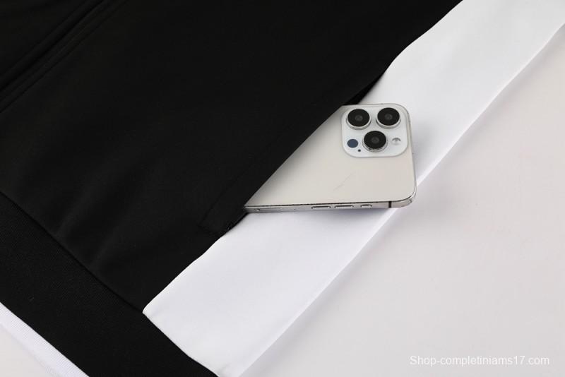 2025 Nike Grey/Black Full Hoodie Zipper Jacket +Long Pants