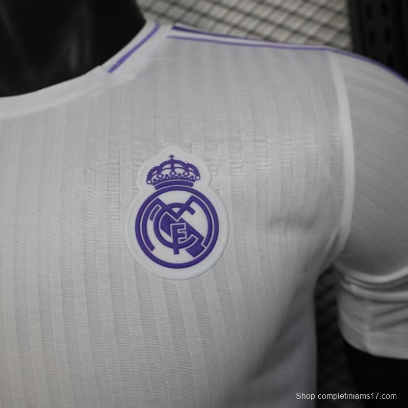 Player Version 25/26 Real Madrid White with Purple Trim Jersey