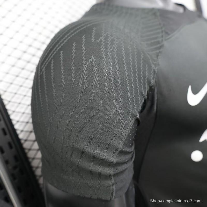 Player Version 25/26 Al-Ahli Black Champion Jersey With Silver Sponsor