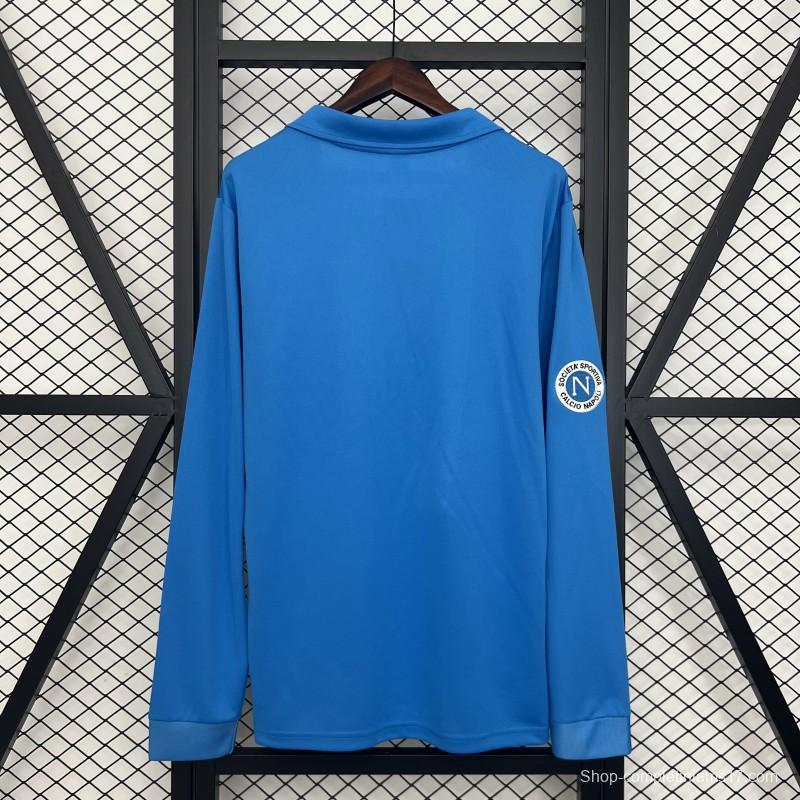 87/88 Retro Long Sleeve Napoli Home Jersey
