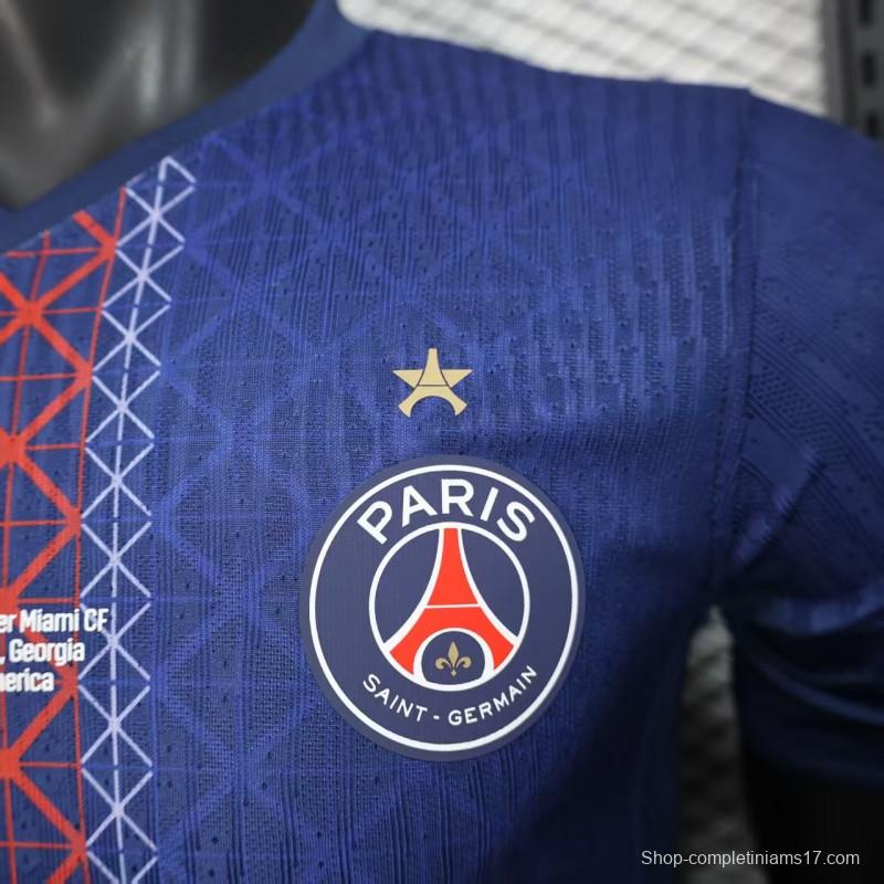 1 Star Player Version 25/26 PSG Home Jersey With Match Date Printing