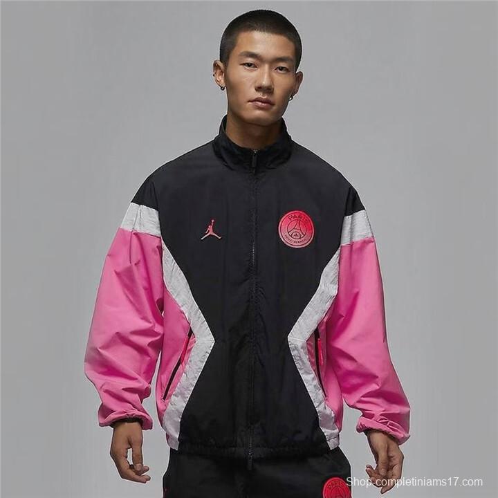 25/26 PSG Retro Color Block Track Jacket Set - Blue/Black/Pink Collection Windbreaker 3 Colors