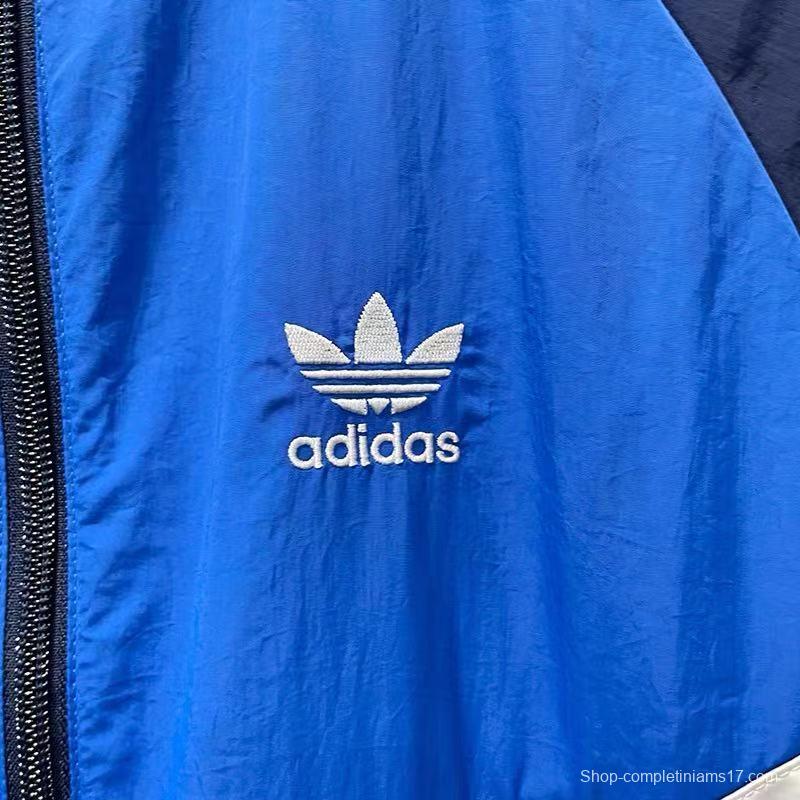 2025 Adidas Original Navy/Green White Windbreaker