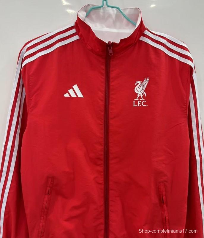 25/26 Liverpool Red/White Reversible Windbreaker