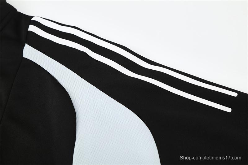 Retro 04/05 Real Madrid Black Half Zipper Jacket