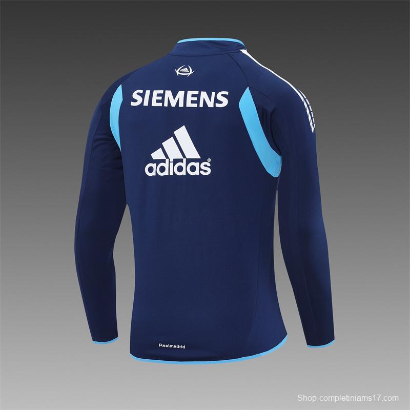 Retro 05/06 Real Madrid Royal Blue Half Zipper Jacket