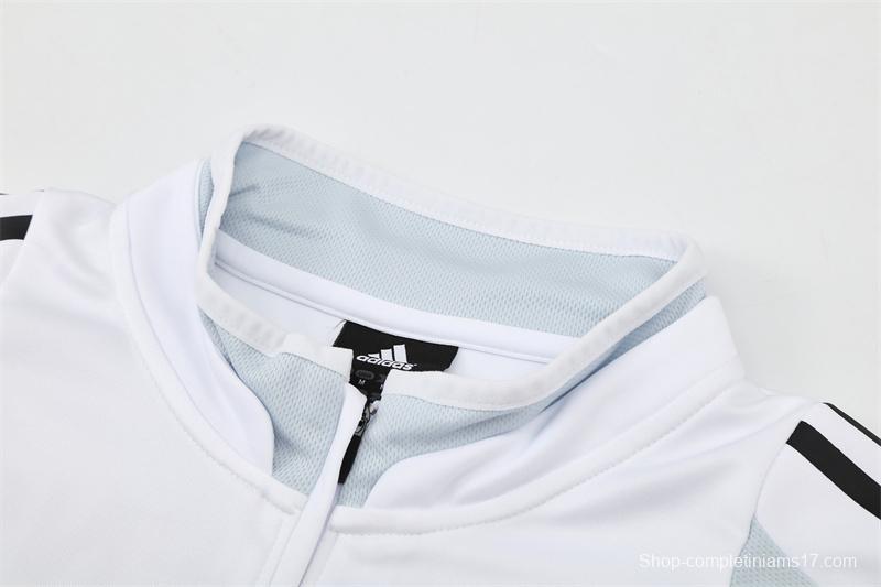 Retro 04/05 Real Madrid White Half Zipper Jacket