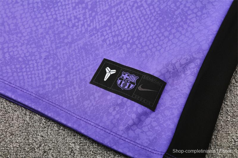 25/26 Barcelona Purple Joint Edition Half Zipper Jacket+Long Pants