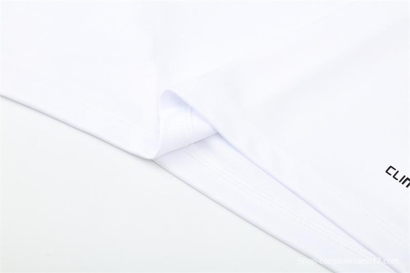 Retro 09/10 Real Madrid White Half Zipper Jacket