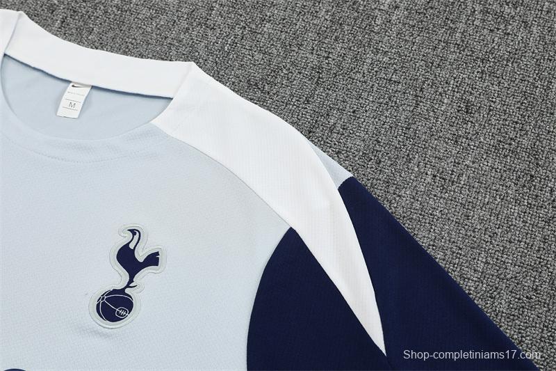 25/26 Tottenham Hotspur Grey with XS Short Sleeve+Soccer Shorts