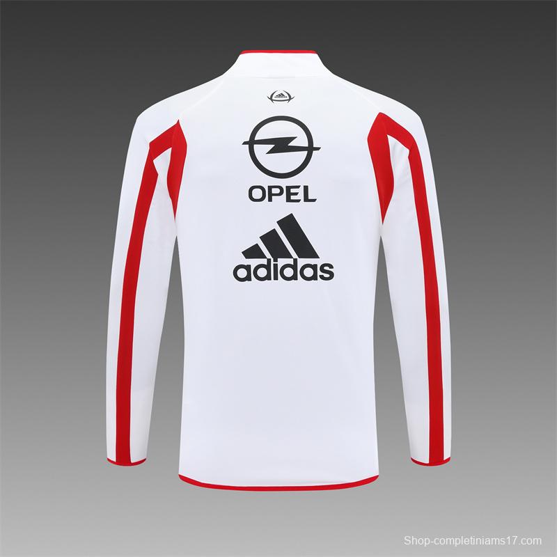 Retro 05/06 AC Milan White Half Zipper Jacket