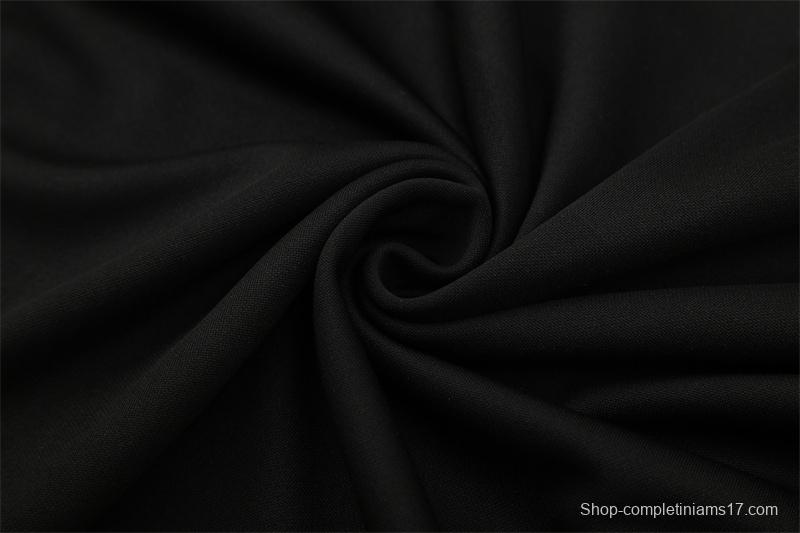 Retro 11/12 Real Madrid Black Half Zipper Jacket