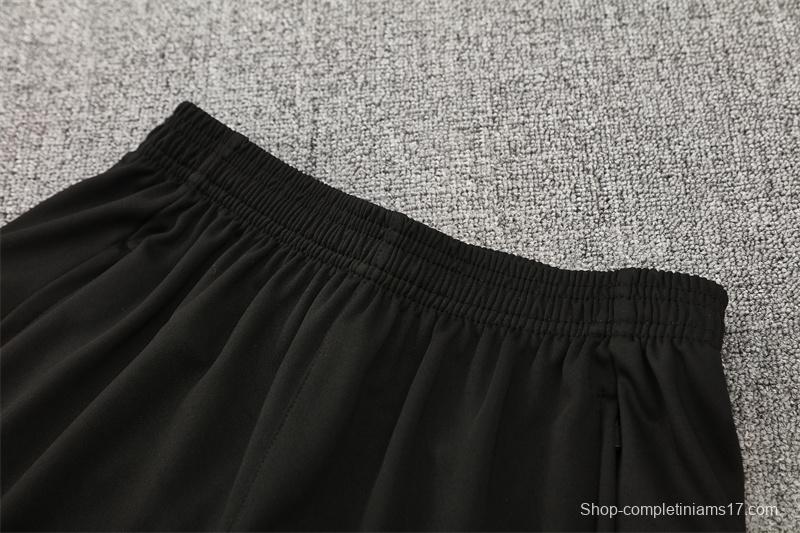 25/26 Portugal Black Half Zipper Jacket+Long Pants